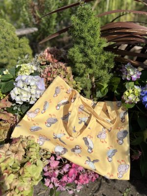 Shoppingbag i Tyg med Lunnefåglar