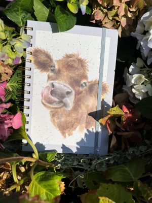 Notebook A5 Linjerad Med en Gullig kalv