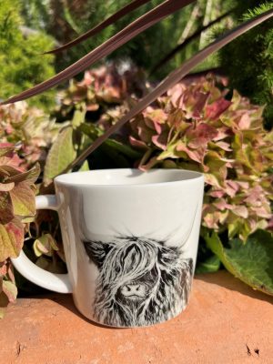 Te/Kaffemugg med Highland Cattle