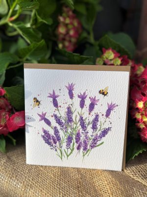 Dubbelt kort med Lavendel