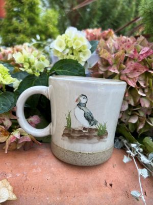 Te/Kaffemugg med Lunnefågelmotiv