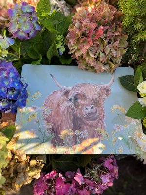 Underlägg med Highland Cattle 4-pack