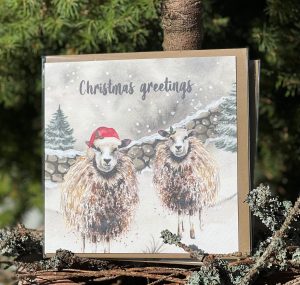 Julkort med Christmas Sheep