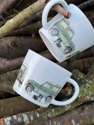 Te/Kaffemugg – Land Rover & Collie 